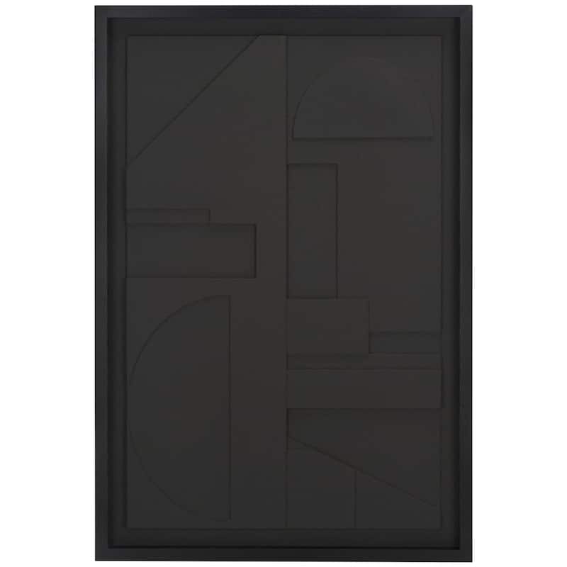 SAFAVIEH Home Power Outage 24W x 36L-inch Black Framed Dimensional Art