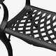 preview thumbnail 8 of 12, Mesh Lattice 59 in. Round Dining Set with Lazy Susan and Six Chairs