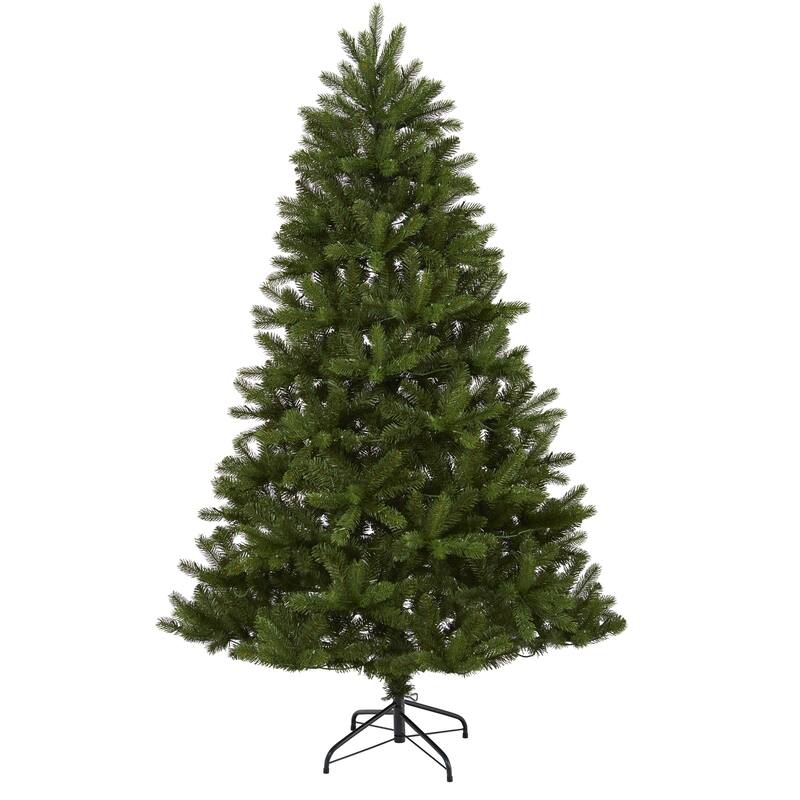 Pre-Lit Haven Spruce Medium Artificial Christmas Tree - 6' - Clear LED Lights - 6 Foot