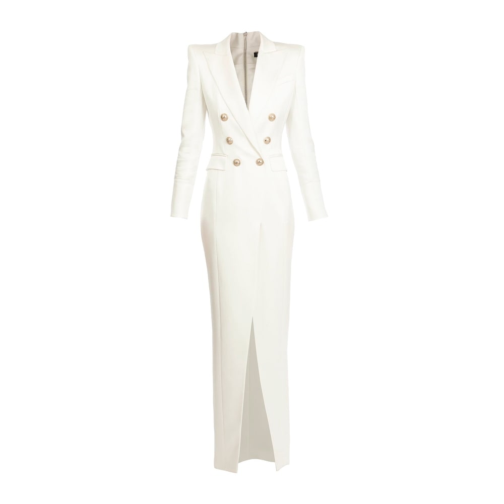 floor length blazer dress