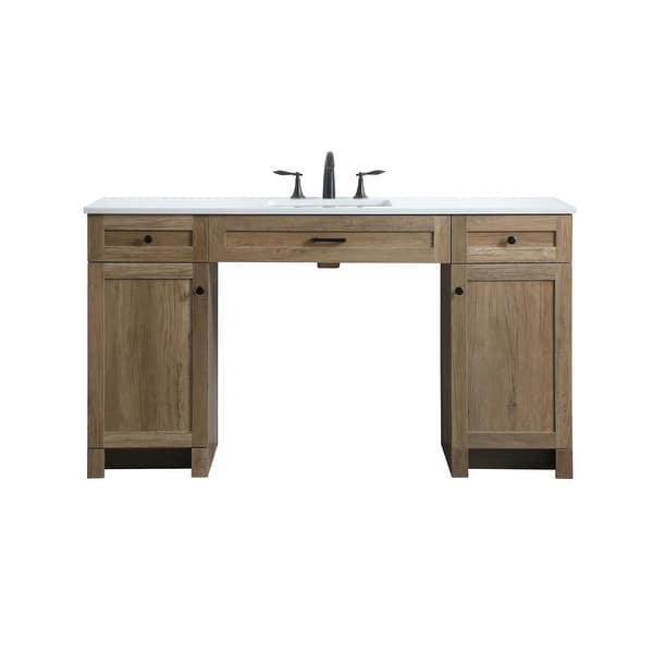 slide 2 of 11, Elegant Lighting VF14960 Cooper 60" Free Standing Single Basin Vanity Natural Oak