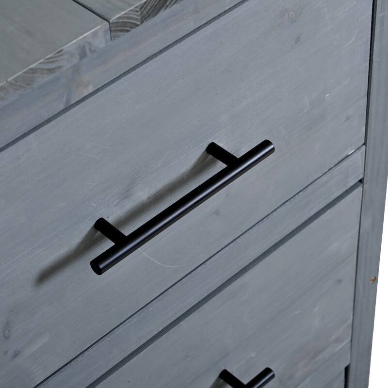 45" Farmhouse Patio Potting Bench Garden Workstation with 6 Drawers & Cabinet