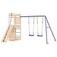 preview thumbnail 2 of 17, vidaXL Swing Set Outdoor Backyard Wooden Playground Equipment for Kids Age 3-8