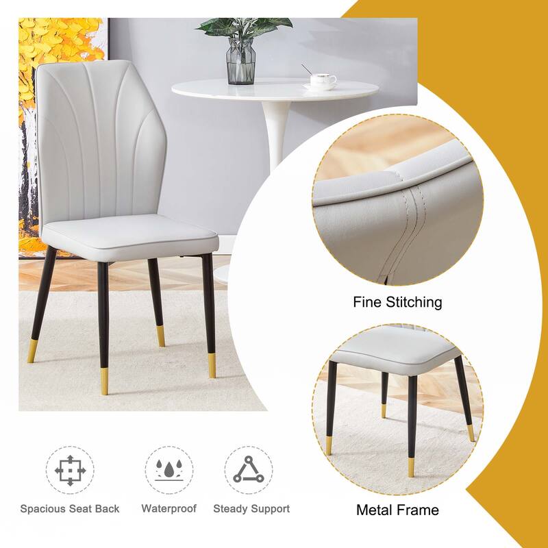 4PCS PU Dining Chairs