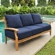 preview thumbnail 17 of 17, Cambridge Casual Leon Teak Outdoor Deep Seating Sofa