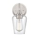 preview thumbnail 6 of 15, Millennium Lighting Ashford 1 Light Bathroom Wall Sconce with Clear Glass Shade in Multiple Finishes
