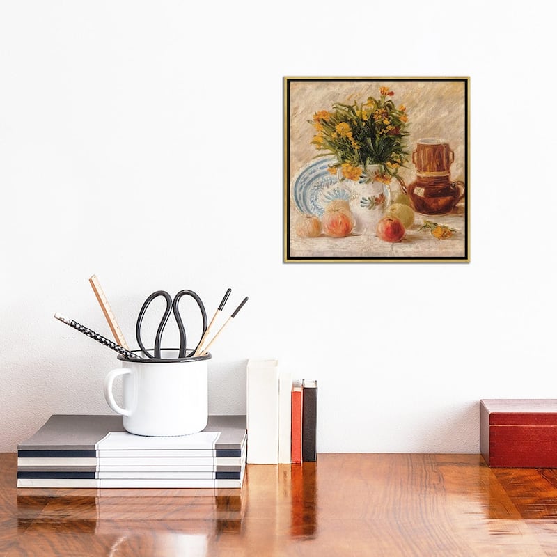 iCanvas "Still Life, 1887 " by Vincent van Gogh Framed Canvas Print