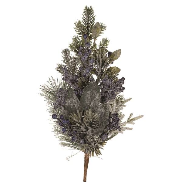slide 2 of 2, Frosted Blueberry Pine Spray (Set of 2)