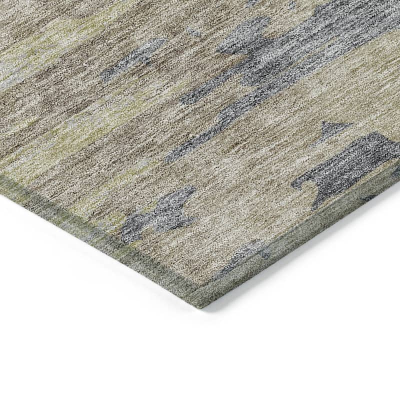 HomeRoots Abstract Transitional Rectangle Outdoor Rug