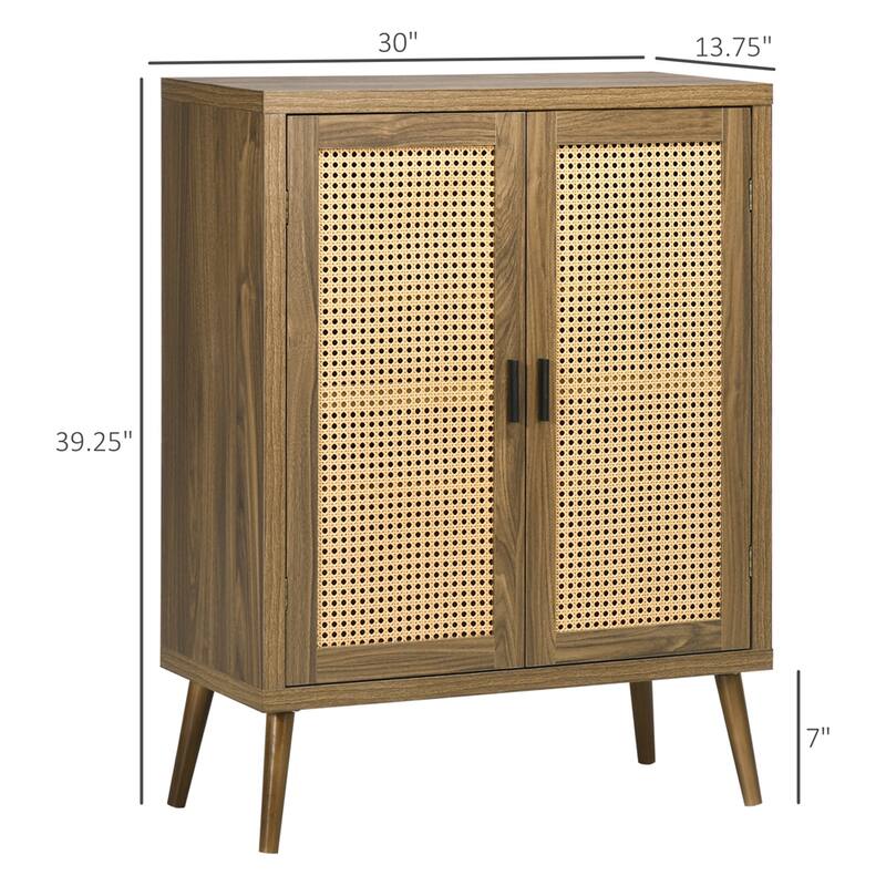 Sideboard Buffet Cabinet with Rattan Doors