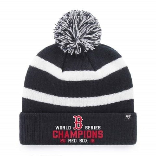 red sox world series knit hat