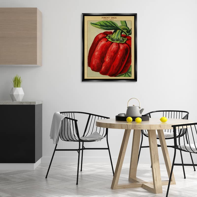 Stupell Country Vintage Pepper Framed Floater Canvas Wall Art Design By Lil' Rue
