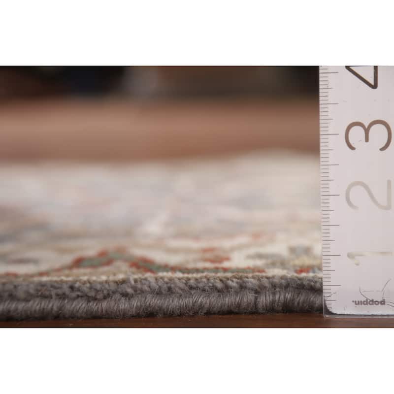 Transitional Oushak Style Area Rug Handmade Wool Carpet - 2'0"x 3'0"