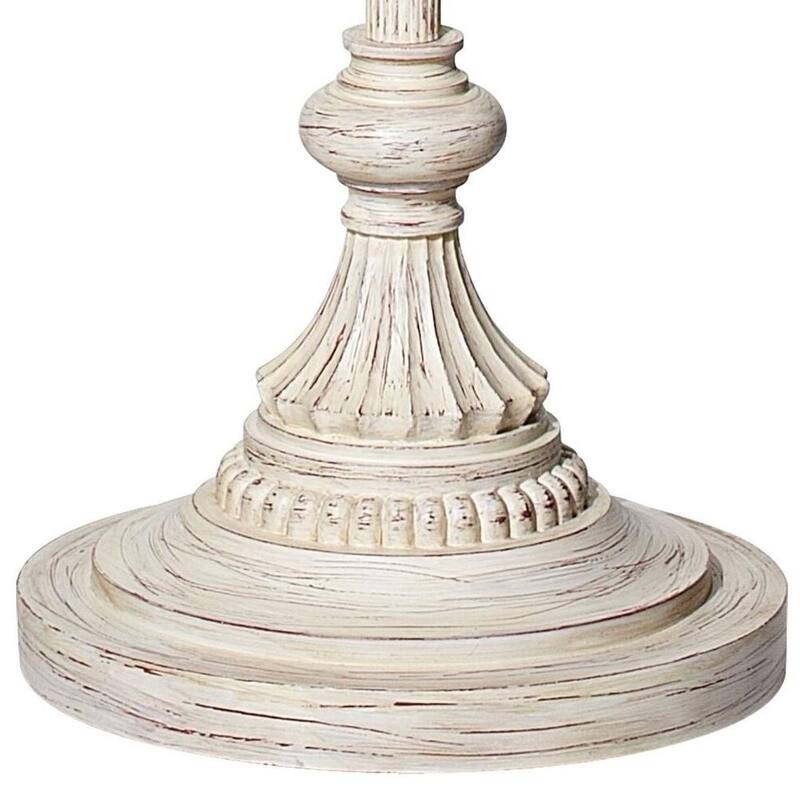 Country Cottage Floor Lamp 60" Tall Antique Basra Gray Drum Shade - 10" x 60"