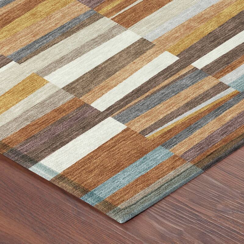 Machine Washable Indoor/ Outdoor Modern Antonito Chantille Rug