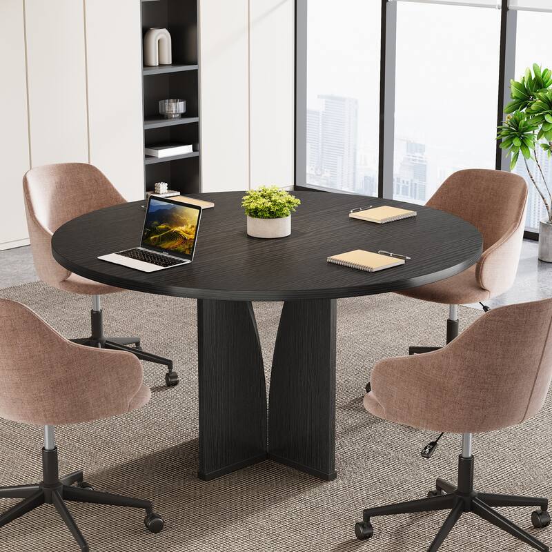 39" Round Conference Table for 4, Multi-Purpose Round Office Table