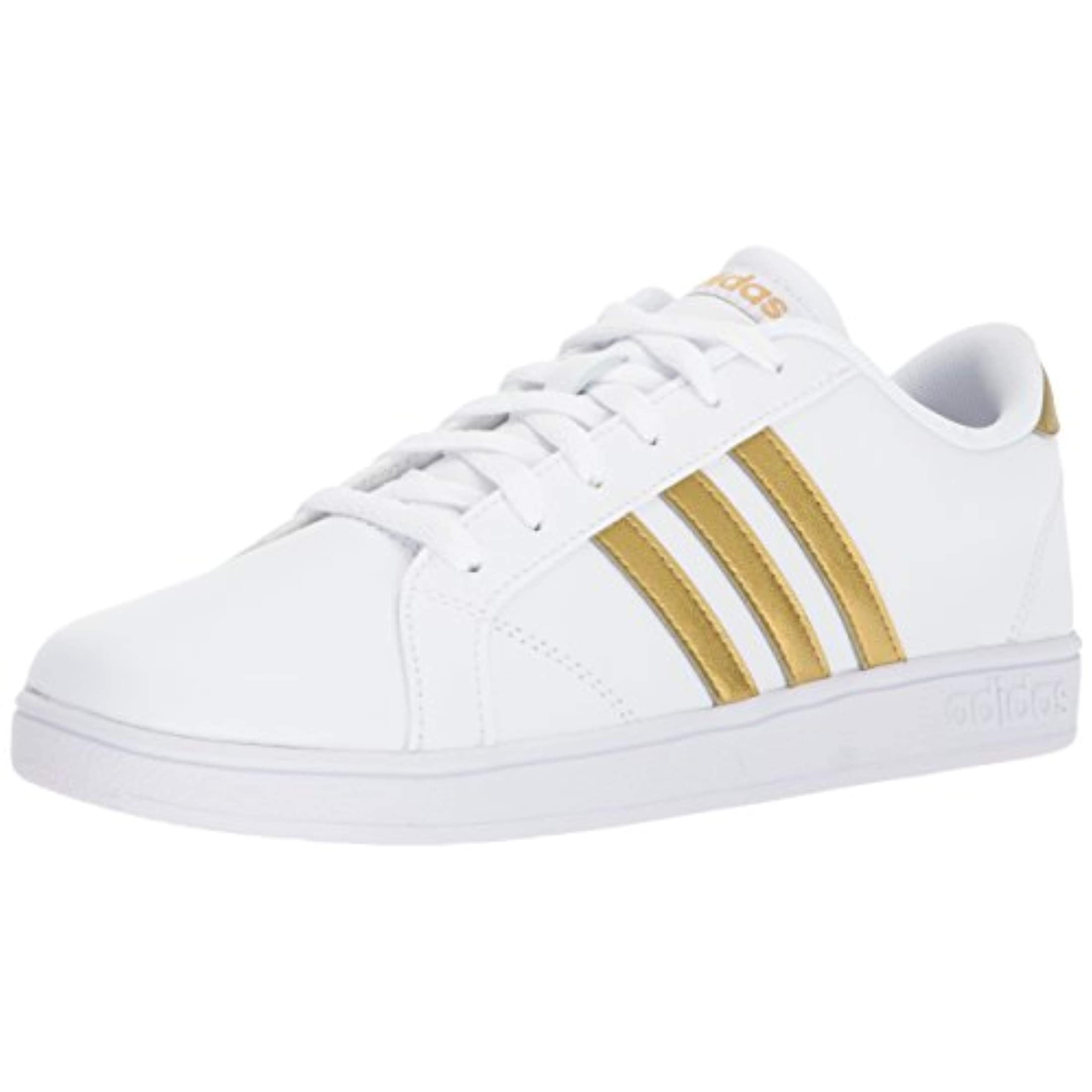 Adidas Performance Unisex-Kids Baseline, White/Matte Gold/Core Black Adidas Performance Unisex-Kids Baseline, White/Matte Gold/Core Black