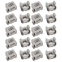 20pcs M6 Stainless Steel Cage Nut Silver Tone for Server Shelf Cabinet ...