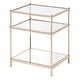 preview thumbnail 6 of 5, Scoles Contemporary 18-inch Glass Top 2-Shelf Side Table by Furniture of America