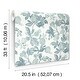 preview thumbnail 6 of 5, A-Street Prints Beach Rose Teal Floral Fruits Wallpaper