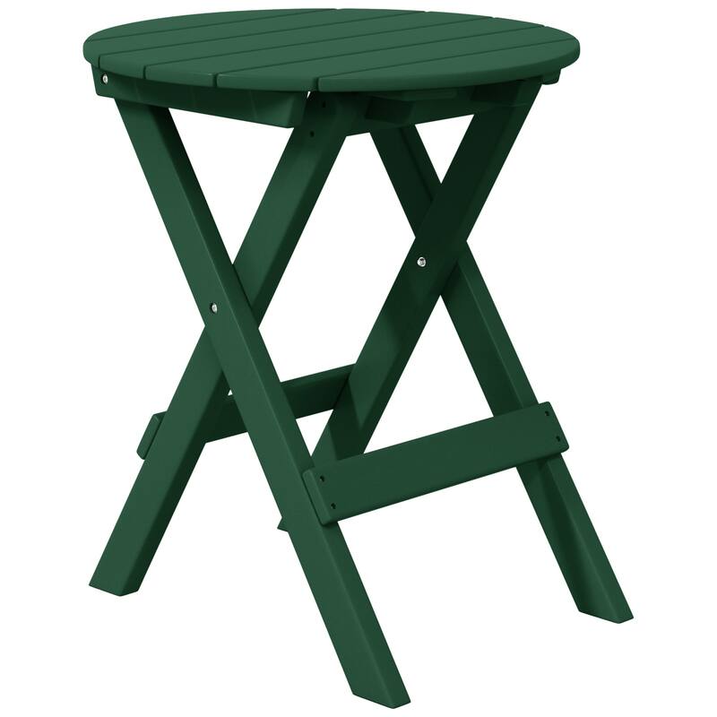 Laguna Patio Round Folding Dining Table - Dark Green