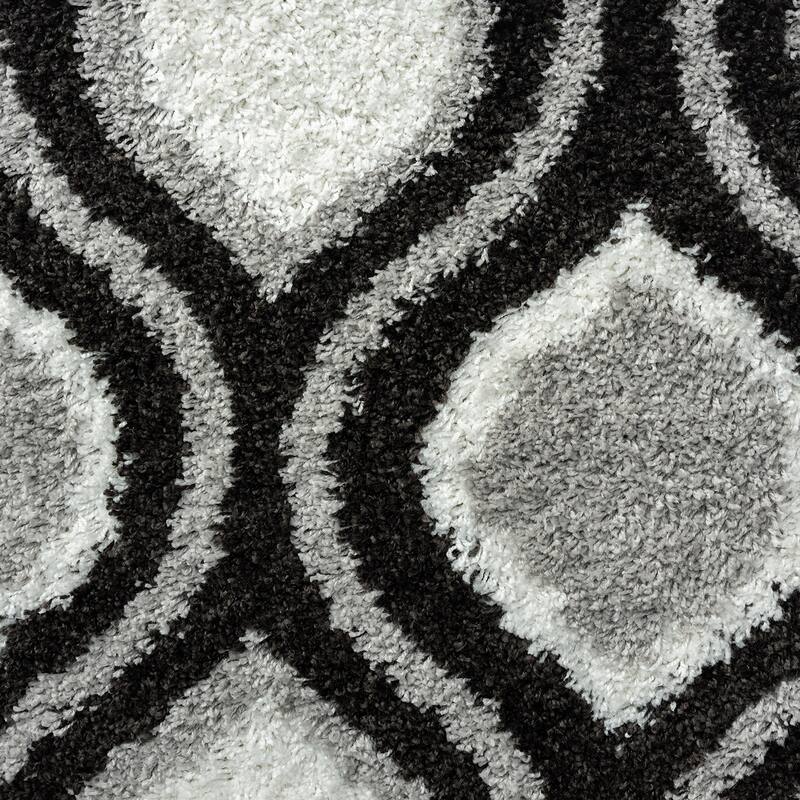 Upscale Shag Modern & Contemporary Geometric Indoor Area Rug