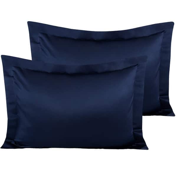 1800 Satin Silky Pillow Sham Set Standard Queen King Ultra Soft Pillow Shams 2PC