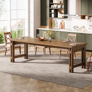 78.74-Inch Rectangle Kitchen Table Long Dining Table for 6 - 8 People ...