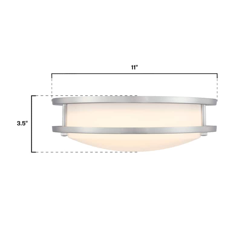 Westinghouse Lighting Lauderdale 11 Inch 23 Watt LED Indoor Flush Mount Ceiling Fixture with Color Temperature Selection