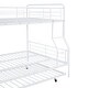 preview thumbnail 11 of 24, Full XL Over Queen Metal Bunk Bed w/Trundle, Safety Guardrails&Ladder