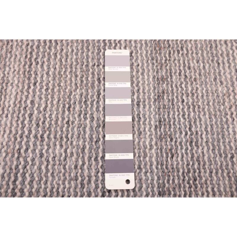 ECARPETGALLERY Flat-Weave Nevada Grey Wool Kilim - 5'6 x 7'9