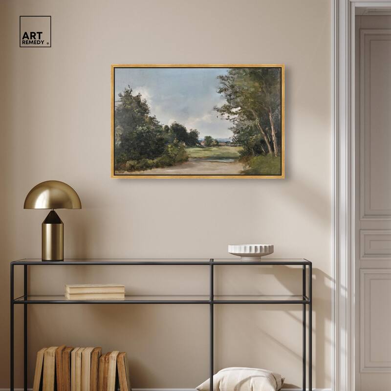 Hilltop Tower View II Canvas by Art Remedy