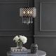preview thumbnail 5 of 22, Avah Metal/Crystal Adjustable LED Drop Chandelier, Black/Clear by JONATHAN Y