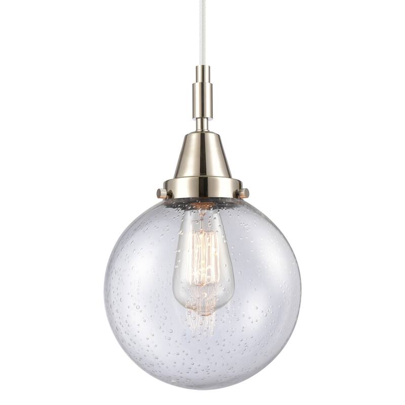 Innovations Lighting 447-1P-G204-8 Beacon 8" Wide Mini Pendant with - Polished Nickel