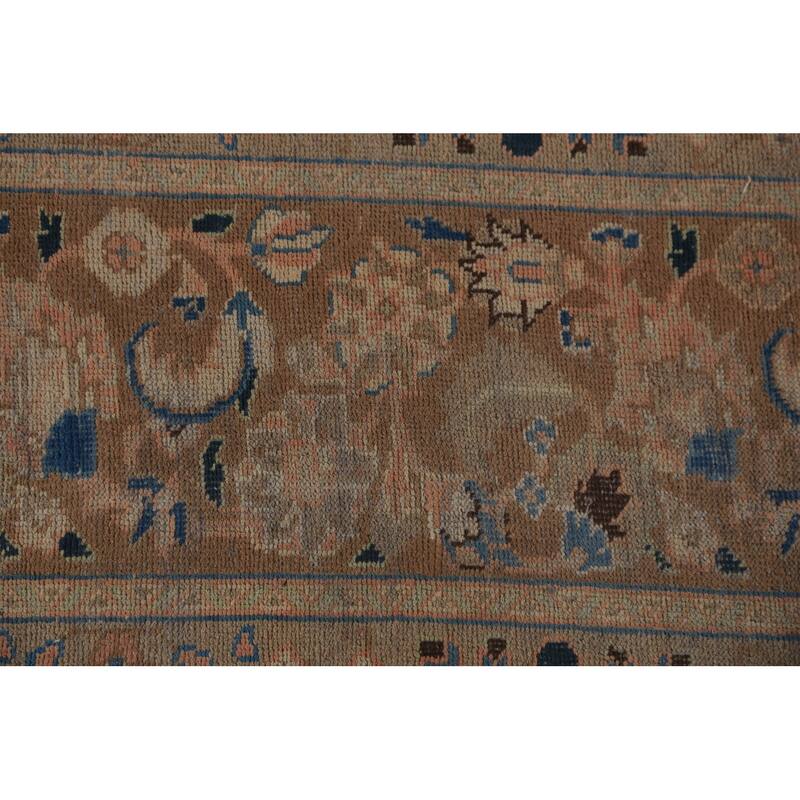 Orange Mashad Persian Area Rug Hand-Knotted Wool Carpet - 9'5"x 12'5"