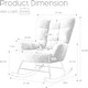 preview thumbnail 30 of 33, HOMYKA Teddy Rocking Chair Nursery Glider Modern Accent Armchair with High Backrest