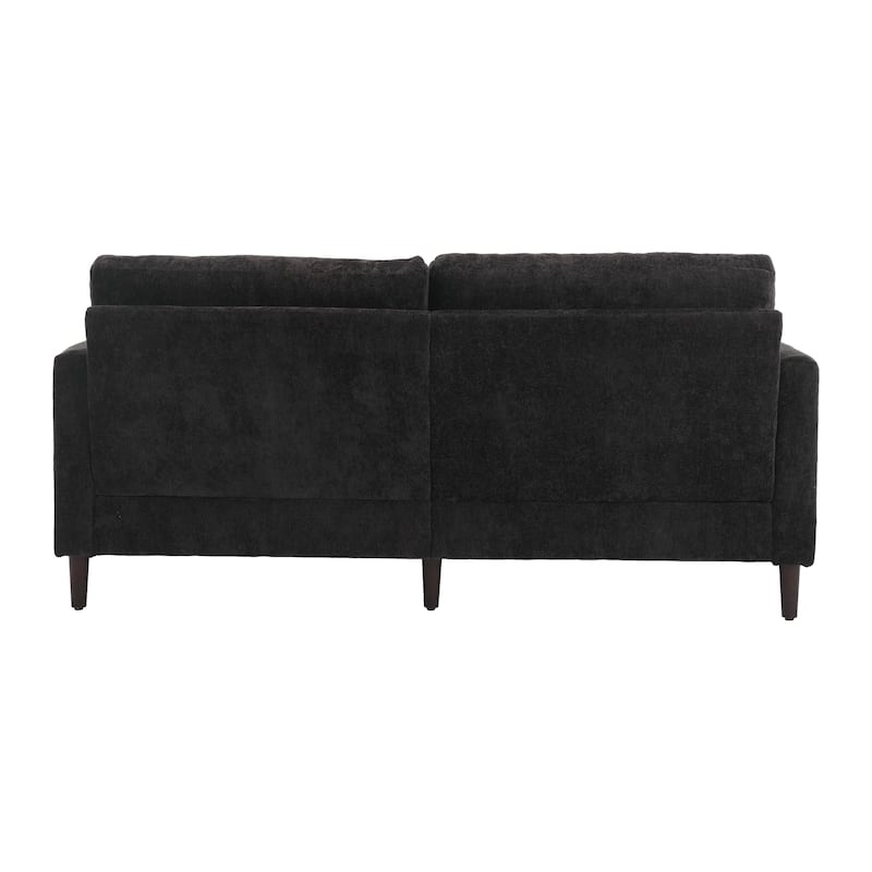 Chenille Fabric Loveseat Sofa, 2-Seater Sofa Couch with Extra Deep Seats, Upholstered Lounge Sofa with Wood Legs