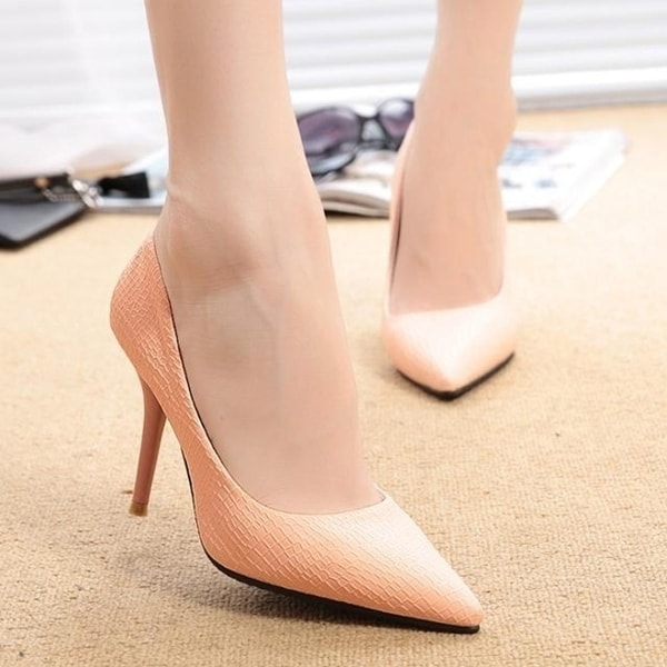 Korean New Fashion Sexy Club Thin High Heel Serpentine Soild Women Pointed Pumps. Opens flyout.