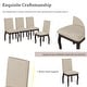 preview thumbnail 2 of 12, Dining Chairs Wood Upholstered Fabirc Dining Room Chairs with Nailhead, Kitchen Dining Room Chairs Set of 4