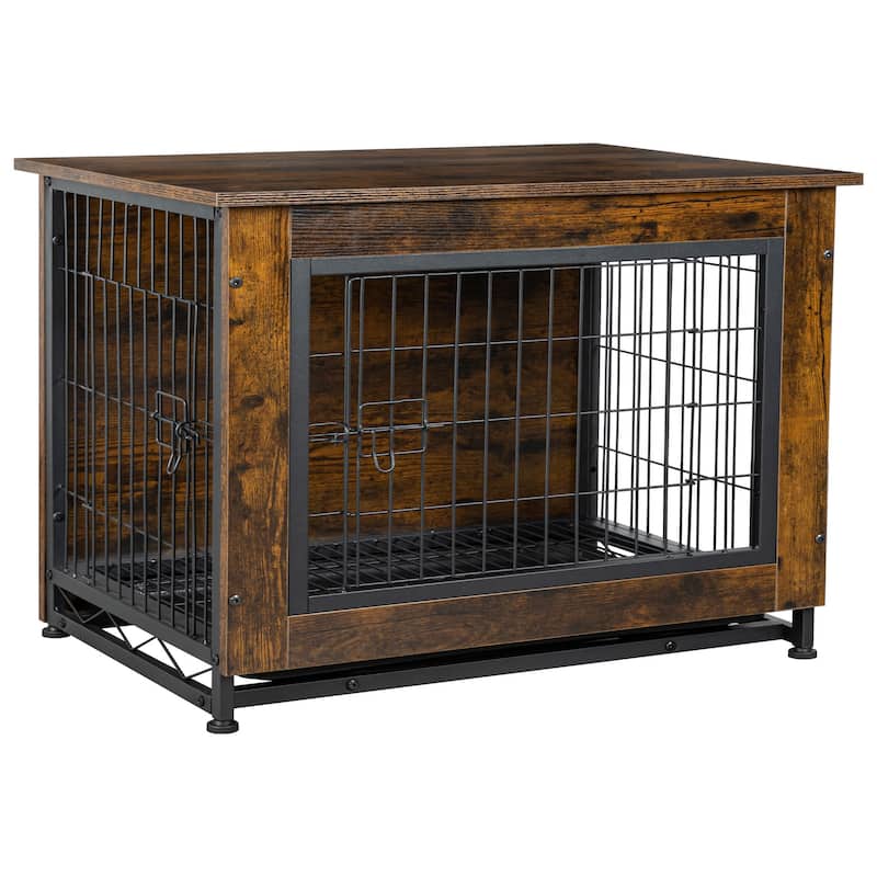 Futzca Dog Crate, Double-Doors Dog Furniture