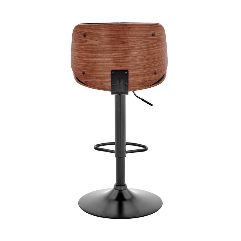 24" Upholstered Adjustable Height Swivel Bar Chair with Footrest and Iron Frame Perfect for Kitchen Island - 43”H x 19”W x 20”D