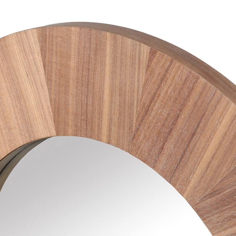 SAFAVIEH Couture Netta 36-inch Round Wood Mirror - 36"W x 1.6"D x 36"H