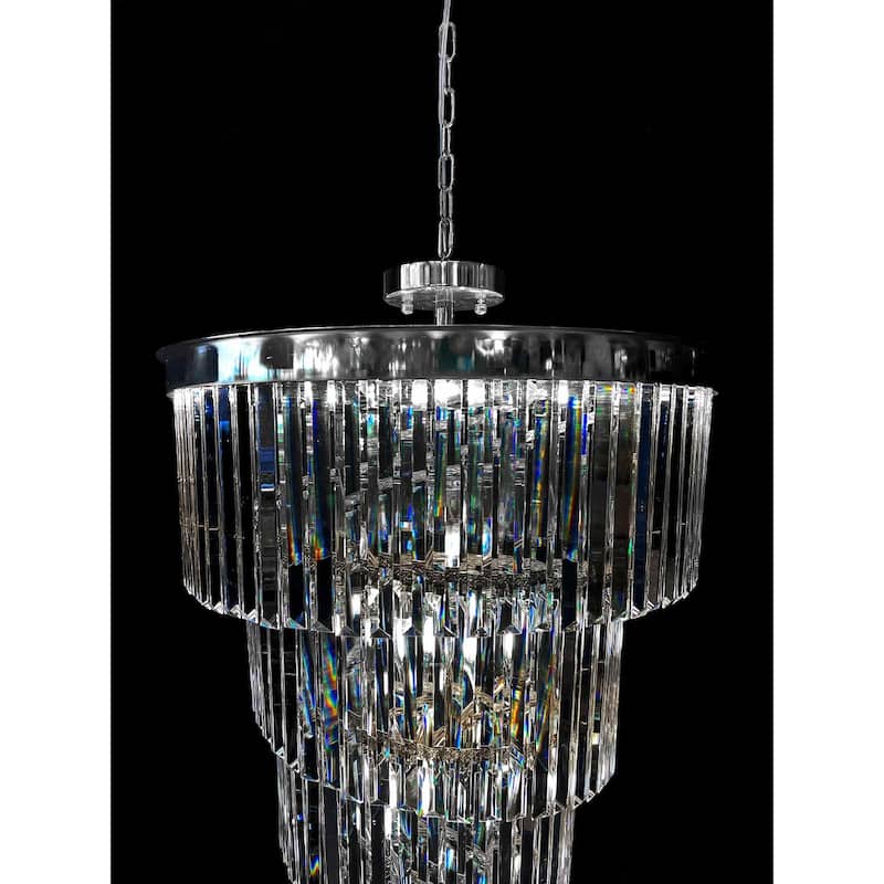Luxury Chandelier 15 Lights Crystal 25.5" Wide Spiral shape