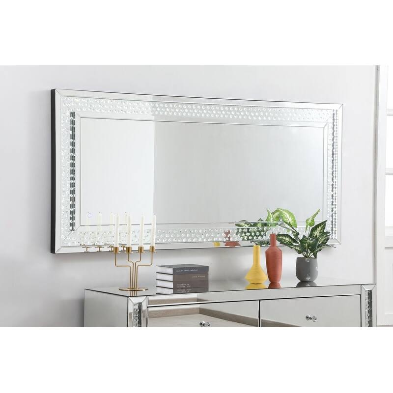 River LED Crystal Mirror - Clear