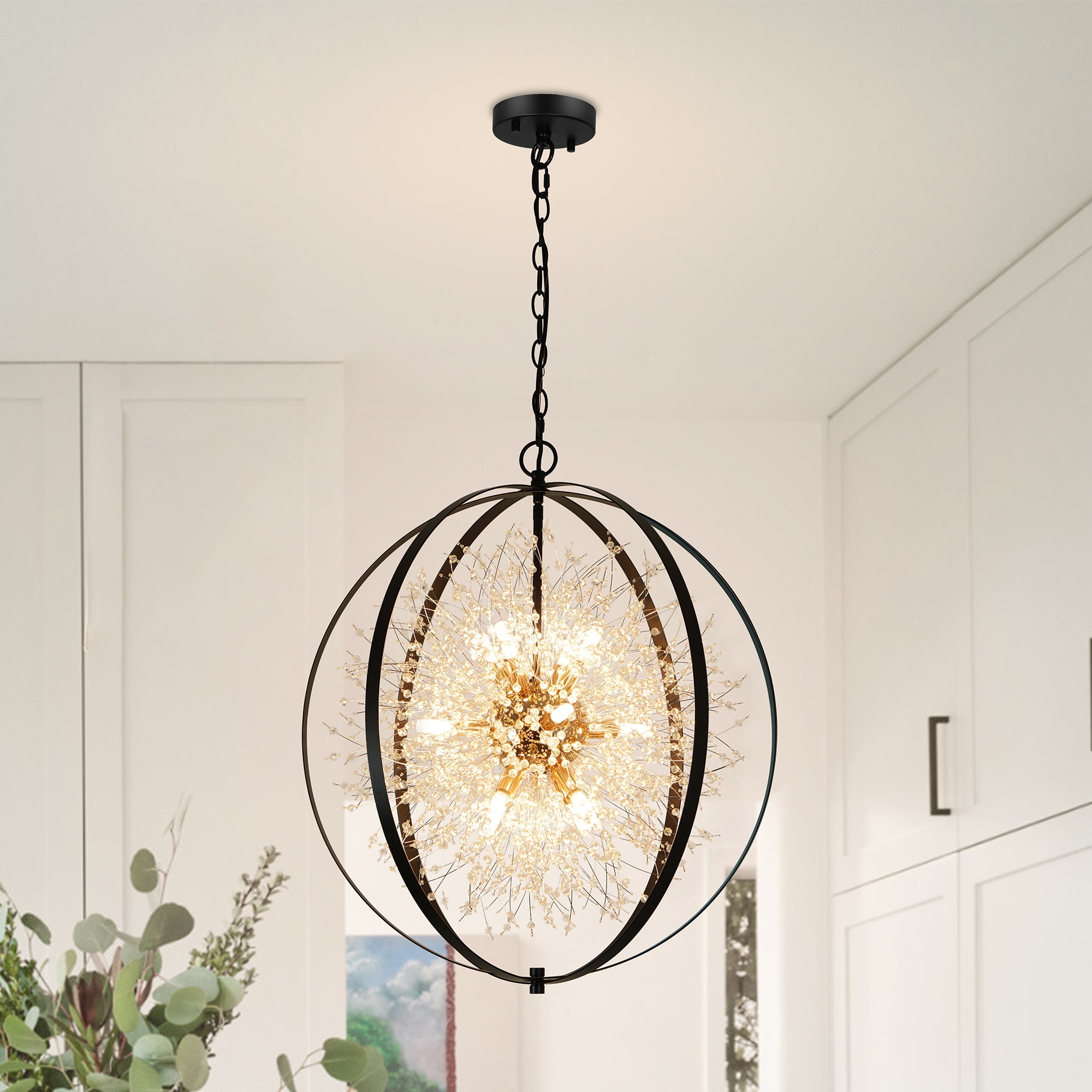12-Light Modern Firework Chandelier Dandelion Light Sputnik Pendant Light  Sputnik Chandelier, image size:2000x2000