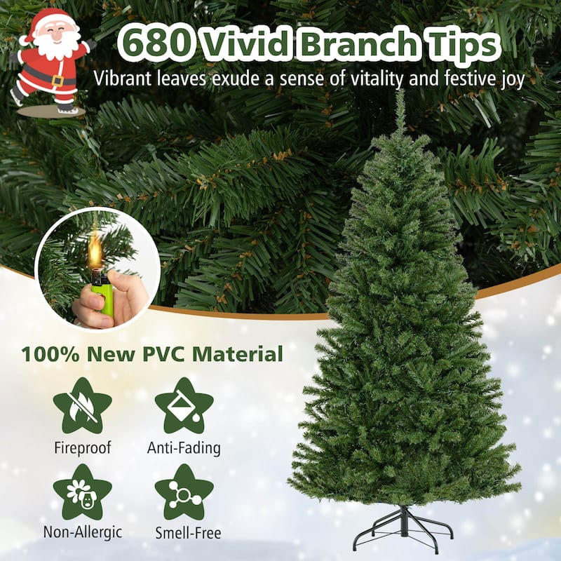 Costway 6/7/8 FT Artificial Christmas Tree with 1528/1098/680 Branch - See Details