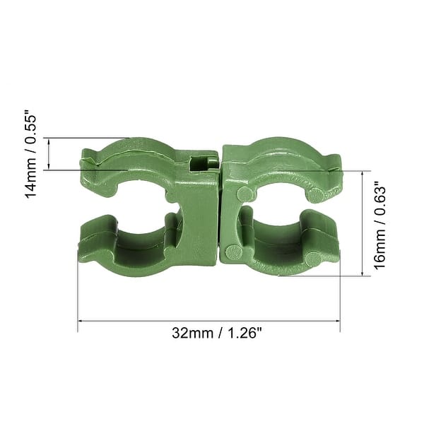 PP Plastic Rotatable Gardening Universal Clip for 11mm Dia Plant Stakes