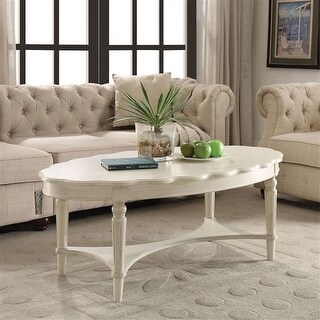 Modern Oval Coffee Table, Sofa Table With Storage Shelf - Bed Bath ...