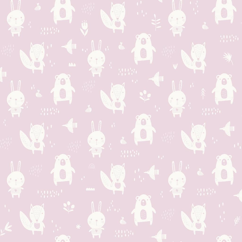 Chesapeake Bitsy Pink Woodland Wallpaper - 20.9 x 396 x 0.025
