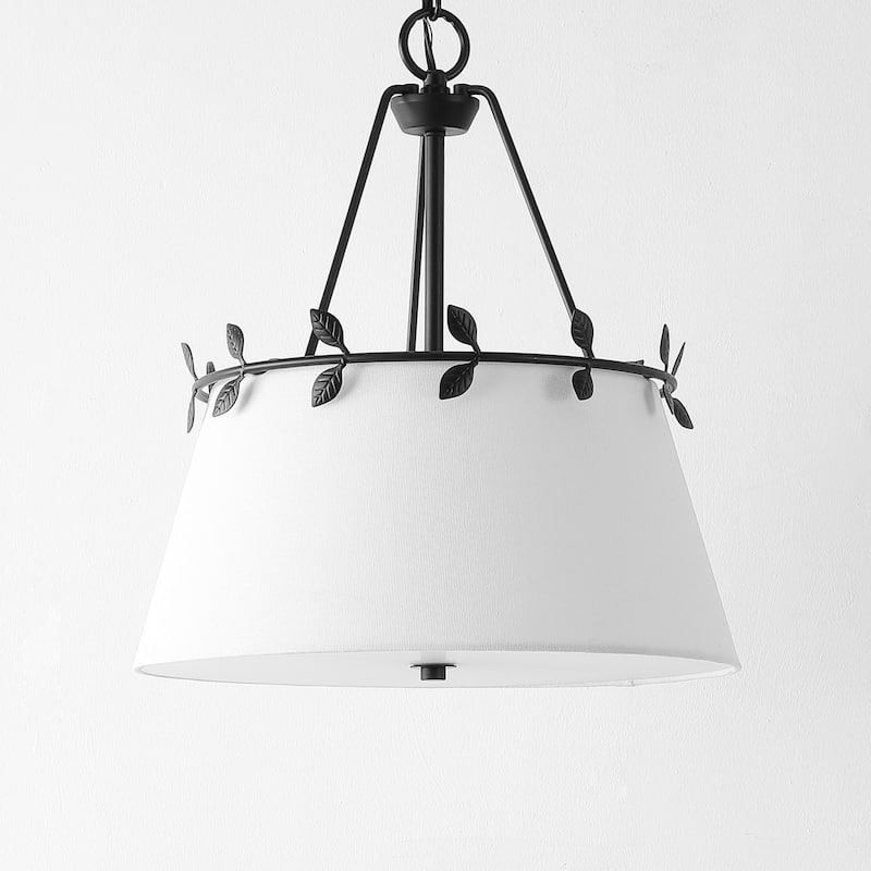 SAFAVIEH Lighting Lizzi 3-Light Adjustable Pendant Chandelier (LED Bulbs Included) - 15 In. x 15 In. x 20-79 In.